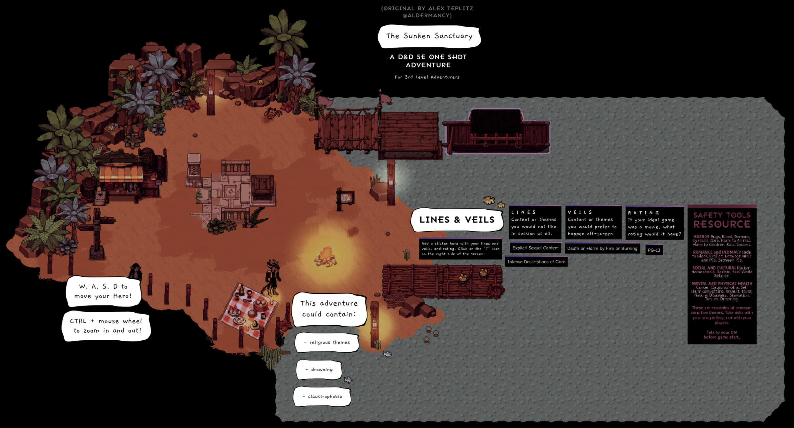 Starting Screen with Safety Tools